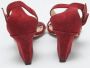 Dior Vintage Pre-owned Suede sandals Red Dames - Thumbnail 5