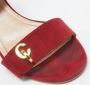 Dior Vintage Pre-owned Suede sandals Red Dames - Thumbnail 7