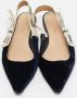 Dior Vintage Pre-owned Velvet flats Blue Dames - Thumbnail 3