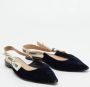 Dior Vintage Pre-owned Velvet flats Blue Dames - Thumbnail 4
