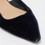 Dior Vintage Pre-owned Velvet flats Blue Dames - Thumbnail 8