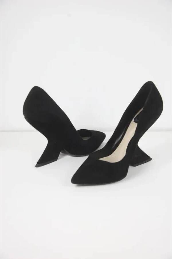 Dior Vintage Pre-owned Velvet heels Black Dames