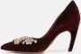 Dior Vintage Pre-owned Velvet heels Red Dames - Thumbnail 2