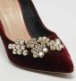 Dior Vintage Pre-owned Velvet heels Red Dames - Thumbnail 8