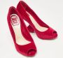 Dior Vintage Pre-owned Velvet heels Red Dames - Thumbnail 2