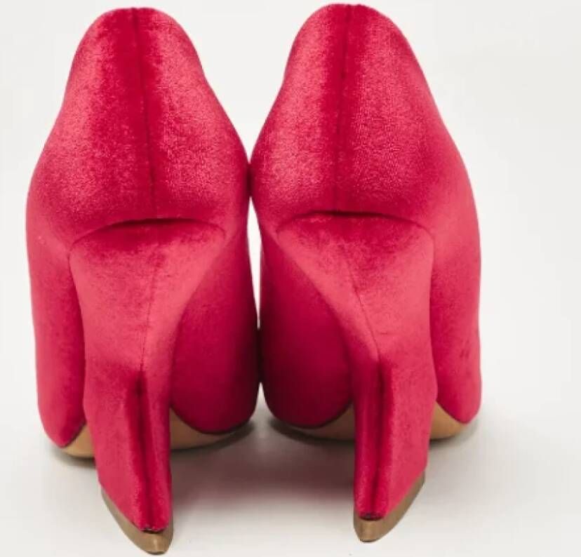 Dior Vintage Pre-owned Velvet heels Red Dames