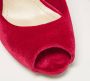 Dior Vintage Pre-owned Velvet heels Red Dames - Thumbnail 5