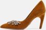 Dior Vintage Pre-owned Velvet heels Yellow Dames - Thumbnail 2