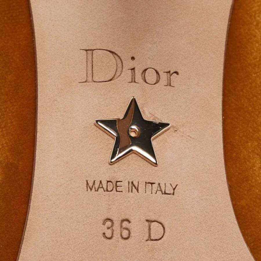 Dior Vintage Pre-owned Velvet heels Yellow Dames