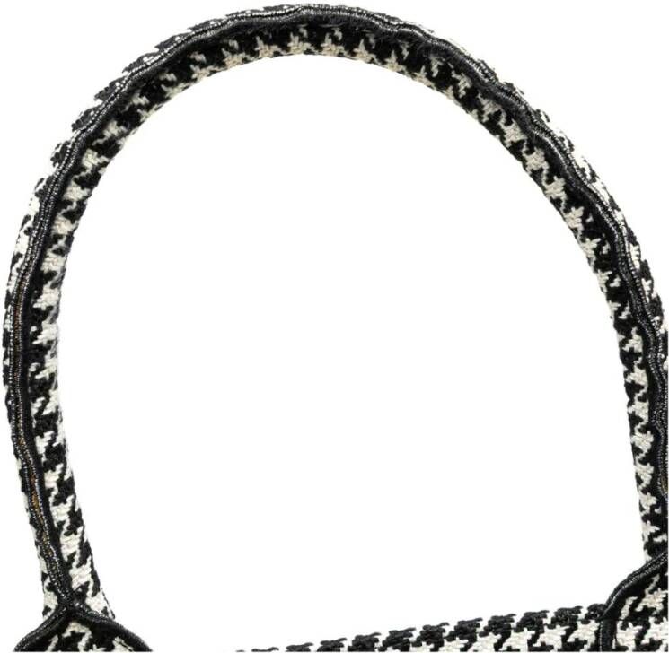 Dior Vintage Tweedehands Dior Book Tote Houndstooth Canvas