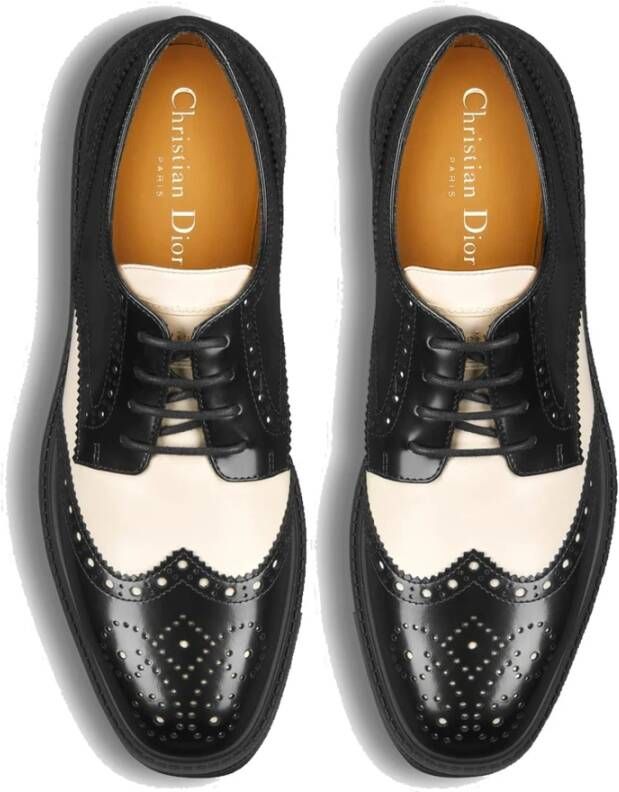 Dior Zwarte Leren Loafers Elegante Stijl