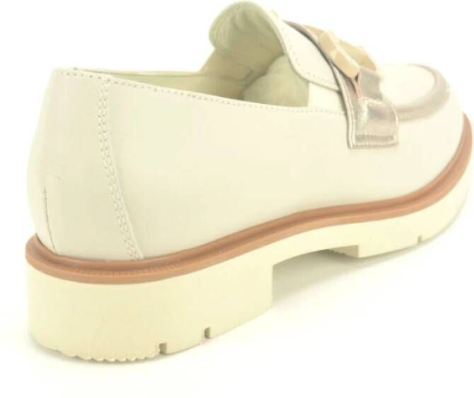 DL Sport Beige Platin Moccasin Loafers Vrouwen Beige Dames