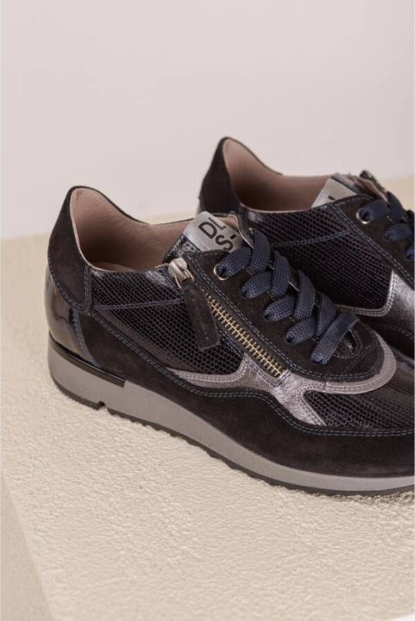 DL Sport Sneaker met chunky zool rits- en vetersluiting