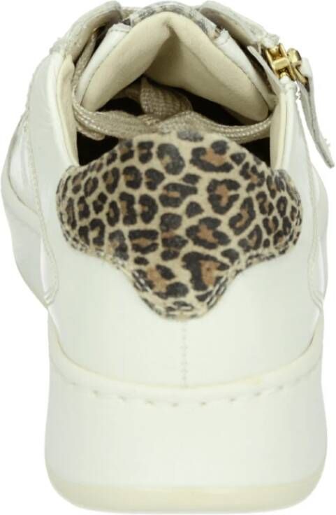 DL Sport Sportieve lage damessneakers wit leer