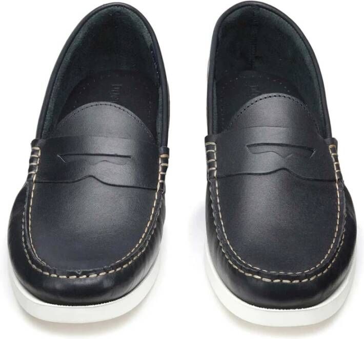 Docksteps Blauw Witte Bootschoenen Blue Heren