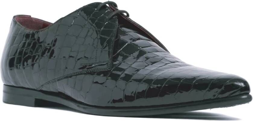 Dolce & Gabbana Achille Croc Geëtste Derby Black Heren