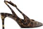 Dolce & Gabbana Animalier bruin kalfsleren slingback pumps Brown Dames - Thumbnail 3