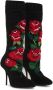 Dolce & Gabbana Rode Rozen Stretch Booties Schoenen Multicolor Dames - Thumbnail 8