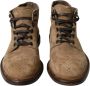 Dolce & Gabbana Bruin Leren Veterschoenen Brown Heren - Thumbnail 16