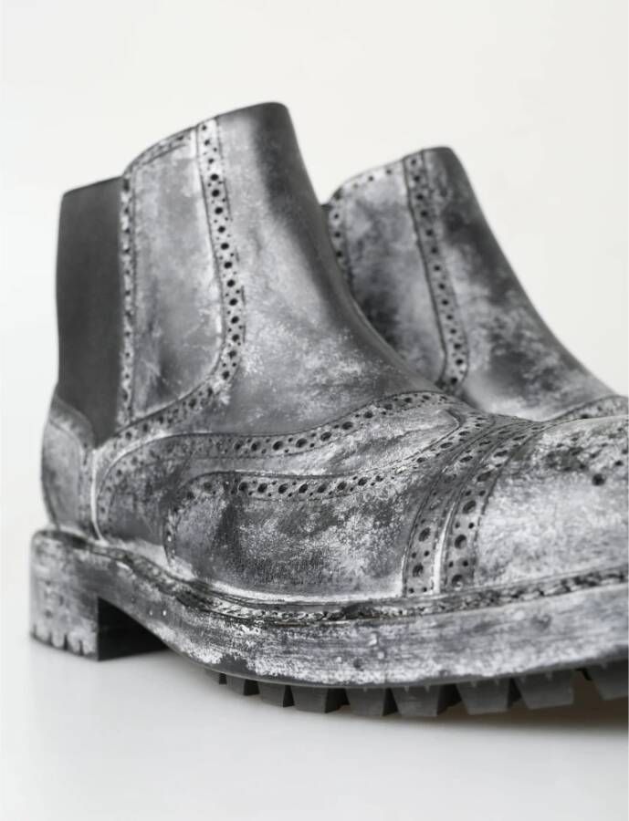 Dolce & Gabbana Ankle Boots Gray Heren