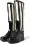 Dolce & Gabbana Gestreepte kniehoge laarzen zwart en wit White Dames - Thumbnail 11
