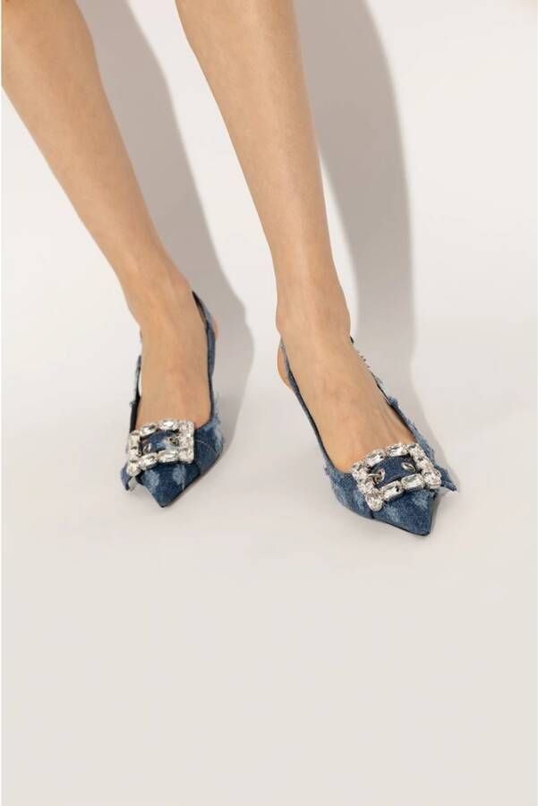 Dolce & Gabbana Appliquéd pumps Blauw Dames