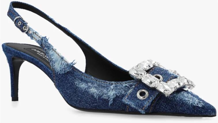 Dolce & Gabbana Appliquéd pumps Blauw Dames