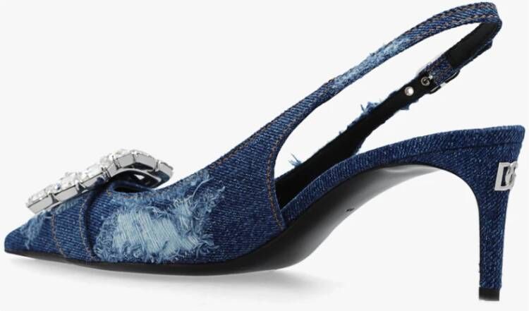 Dolce & Gabbana Appliquéd pumps Blauw Dames