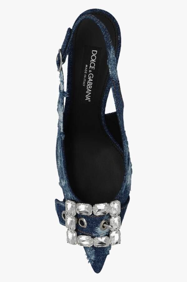 Dolce & Gabbana Appliquéd pumps Blauw Dames
