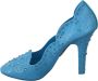 Dolce & Gabbana Blauwe Kristallen Bloemen Cinderella Hakken Blue Unisex - Thumbnail 3