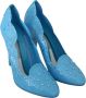 Dolce & Gabbana Blauwe Kristallen Bloemen Cinderella Hakken Blue Unisex - Thumbnail 6