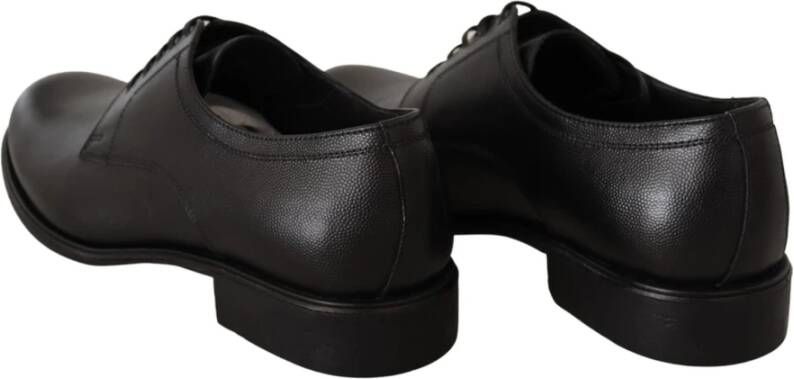 Dolce & Gabbana Authentieke Italiaanse Derby Formele Schoenen Black Heren