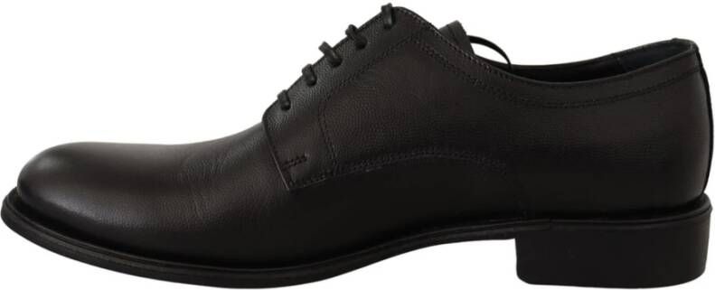 Dolce & Gabbana Authentieke Italiaanse Derby Formele Schoenen Black Heren