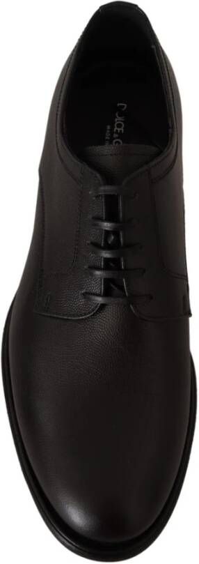 Dolce & Gabbana Authentieke Italiaanse Derby Formele Schoenen Black Heren