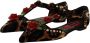 Dolce & Gabbana Bloemen Luipaard T-Strap Sandalen Multicolor Dames - Thumbnail 3