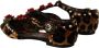 Dolce & Gabbana Luipaard Bloemen T-Strap Sandalen Multicolor Dames - Thumbnail 4