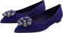 Dolce & Gabbana Paarse Suède Kristal Loafers Flats Purple Dames - Thumbnail 5