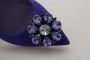 Dolce & Gabbana Paarse Suède Kristal Loafers Flats Purple Dames - Thumbnail 8