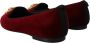 Dolce & Gabbana Velvet Loafers met Gouden Hart Red Dames - Thumbnail 5