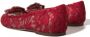 Dolce & Gabbana Rode Kant Kristal Platte Schoenen Red Dames - Thumbnail 4