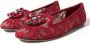 Dolce & Gabbana Rode Kant Kristal Platte Schoenen Red Dames - Thumbnail 10