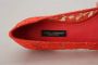 Dolce & Gabbana Rode Taormina Kant Kristallen Ballet Flats Schoenen Red Dames - Thumbnail 13