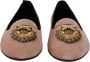 Dolce & Gabbana Roze Velvet Instappers Loafers Platte Schoenen Pink Dames - Thumbnail 6