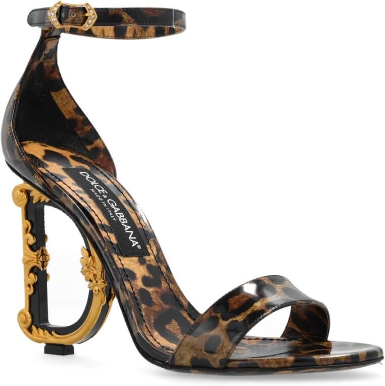Dolce & Gabbana Barokke hakken sandalen Bruin Dames