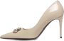 Dolce & Gabbana Beige Logo Décolleté Hoge Hakken Beige Dames - Thumbnail 8