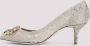 Dolce & Gabbana Beige Kant Puntige Enkellaarzen Gray Dames - Thumbnail 18