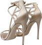 Dolce & Gabbana Beige Leren Strappy Heels Sandalen Beige Dames - Thumbnail 3