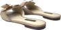 Dolce & Gabbana Beige Logo Parel Platte Sandalen Beige Dames - Thumbnail 3