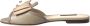 Dolce & Gabbana Beige Logo Parel Platte Sandalen Beige Dames - Thumbnail 4