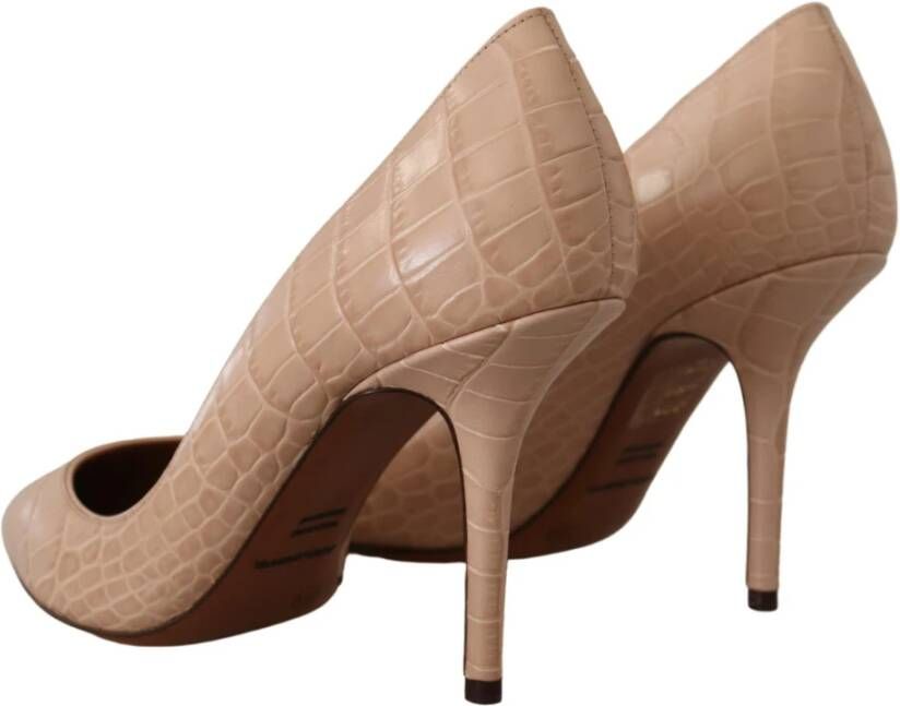 Dolce & Gabbana Beige Nude Leren Bellucci Hakken Pumps Beige Dames